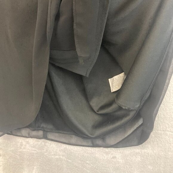 R&M Richards Chiffon Evening Dress Gown Sz‎ 16 Empire Waist Black Formal Wedding - Picture 12 of 16